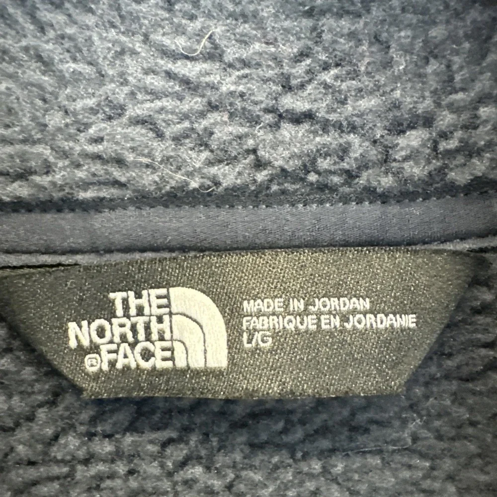 The North Face Vest Men Large‎ Black Sweater Fleece Full Zip Logo